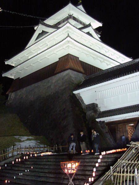 夜の上山城