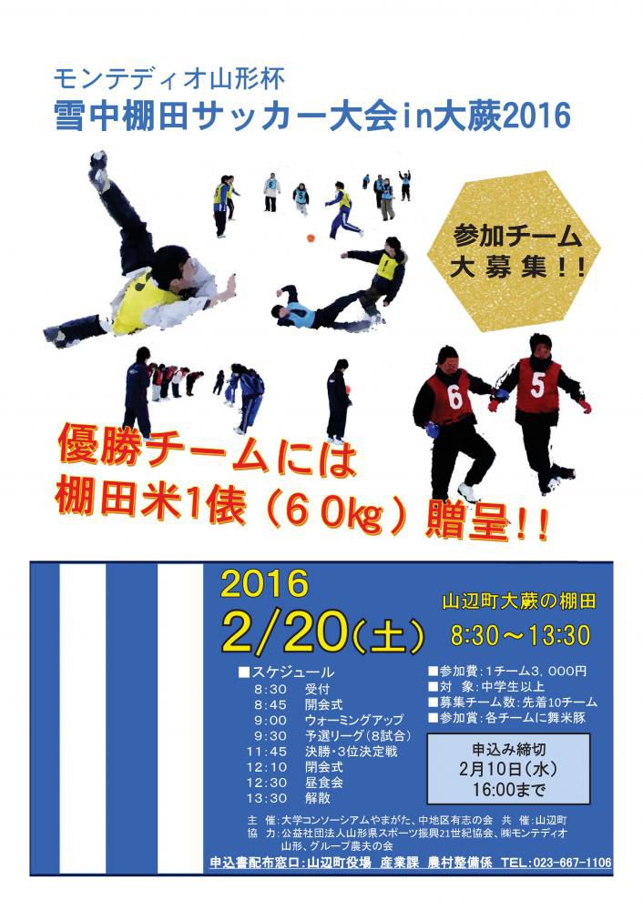 モンテディオ山形杯　雪中棚田サッカー大会in大蕨２０１６