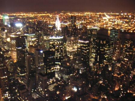 ニューヨーク紀行　エンパイアステートビルからの夜景