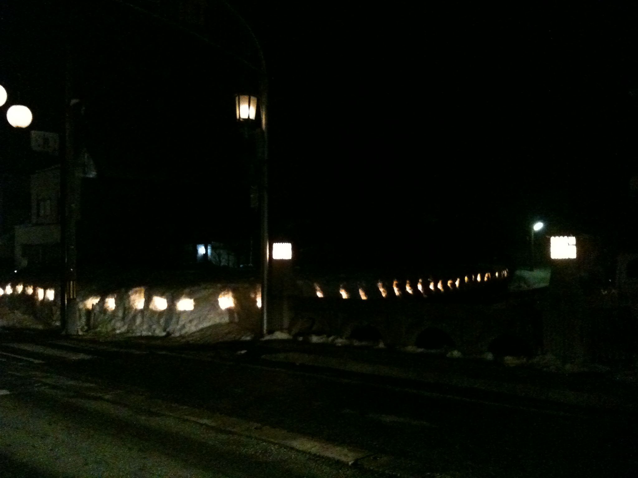 雪灯り回廊まつり同時開催　撞木川スノーランタン