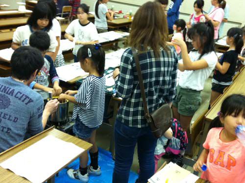 東北子ども博で双子キャンドル