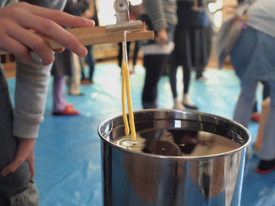 福島市で双子キャンドル作り