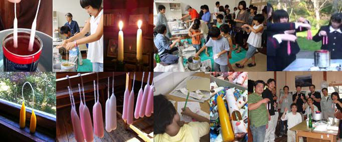 手作りのクリスマスキャンドルをお子さんに贈ります!