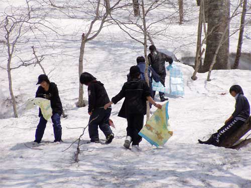 雪滑り　1