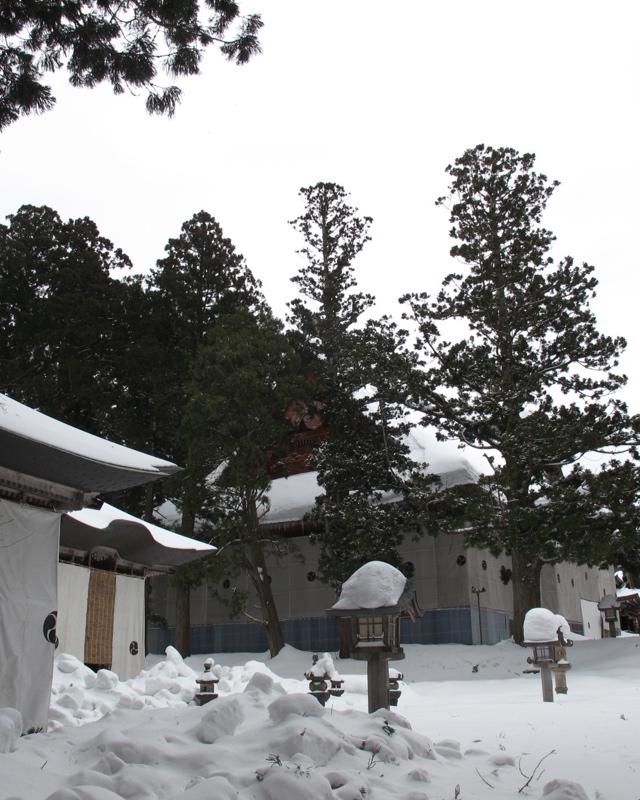 雪の少ない羽黒神社