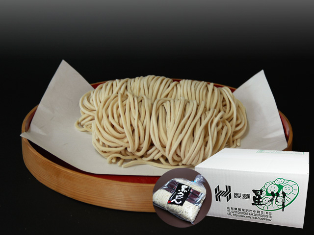 山形県尾花沢 星川のなま麺 「黒うどん」まとめ買い（5食×20袋）　送料無料：画像