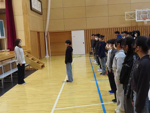 卒業式　全体歌練習