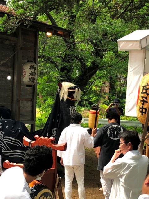 久々に熊野神社獅子舞行われる