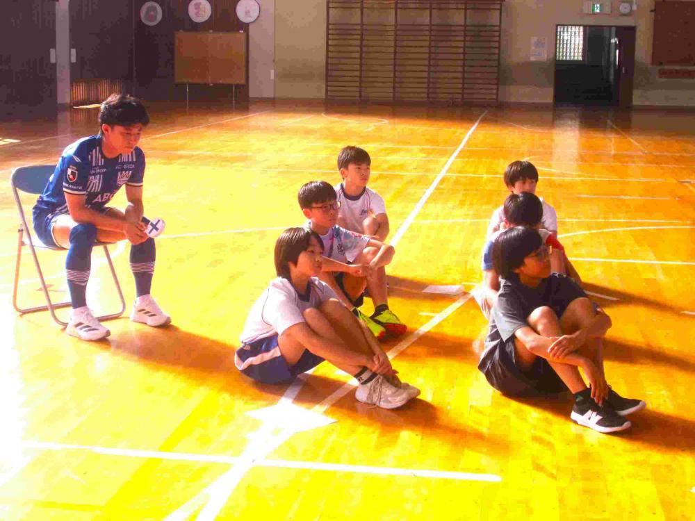 プロの選手とふれあいました