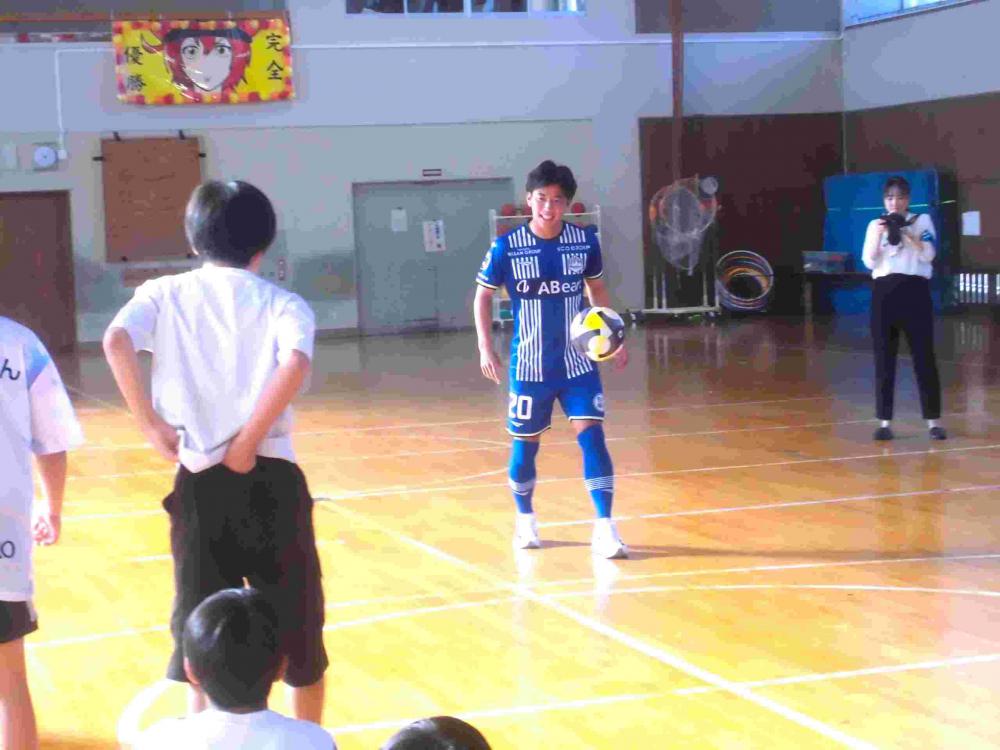 プロの選手とふれあいました