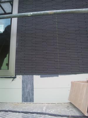 「【山形S様邸新築工事】東面外壁タイル」の画像