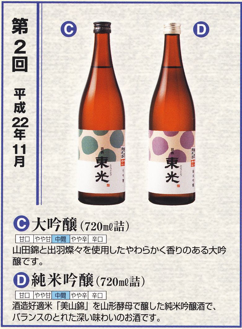 東光 特別頒布会吟醸酒コース11月分