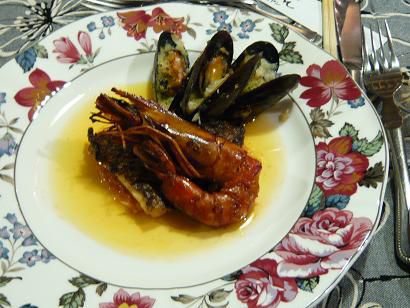 ジュアン真冬のコースメニューの魚料理から