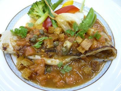 ジュアン「魚のムニエール、グルノーブル風」