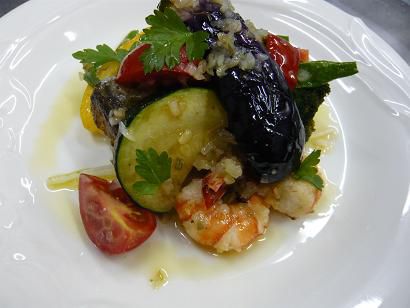 ジュアン「レインボー野菜と魚介のフリットでサッパリおかず」