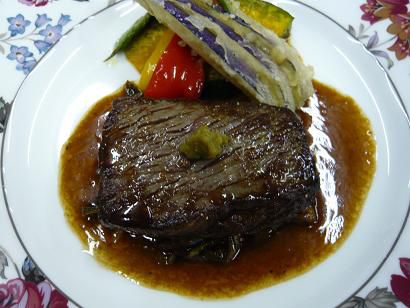 ジュアン「会津産馬肉のロースト」