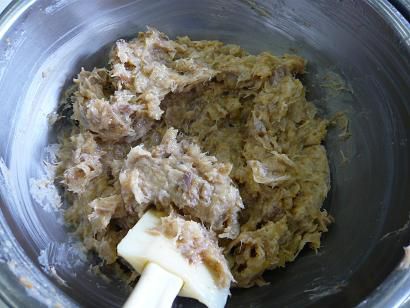 ジュアン「ポークリエット　レシピ　昨日の続き」