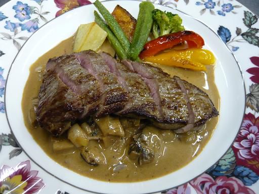 ジュアン「会津産馬肉のロースト」