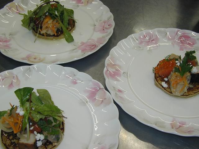 そば粉のガレットの前菜