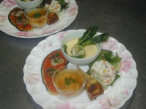 本日記念日のコースの前菜盛り合わせ