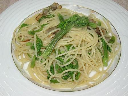 シェフのレシピより、山菜パスタ。美味です。