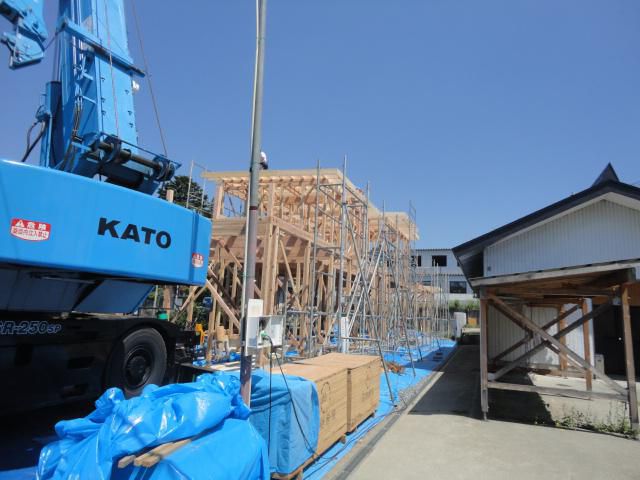 工事状況030　建て方２日目