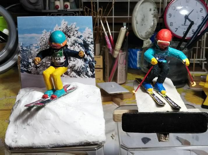 スキー技術選人形つくり