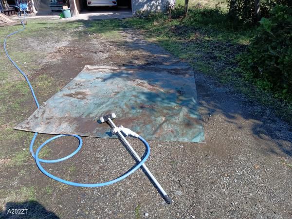 除草シート片付け