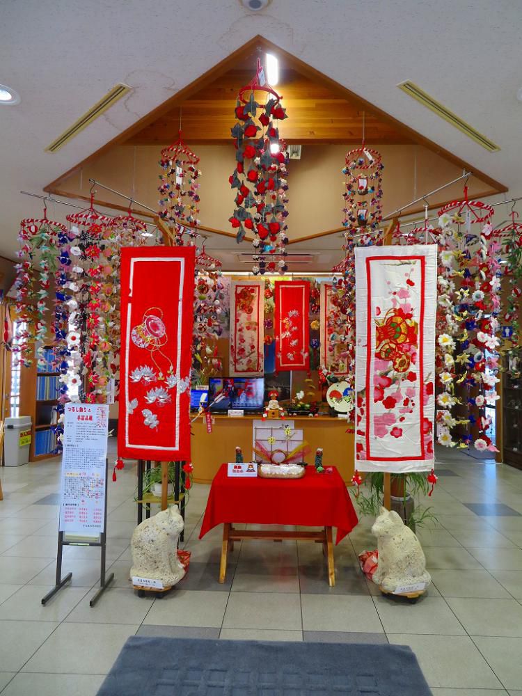 つるし飾り、展示中です♪