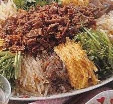 〔お肉屋さんのお料理レシピ〕　牛肉の韓国風サラダ
