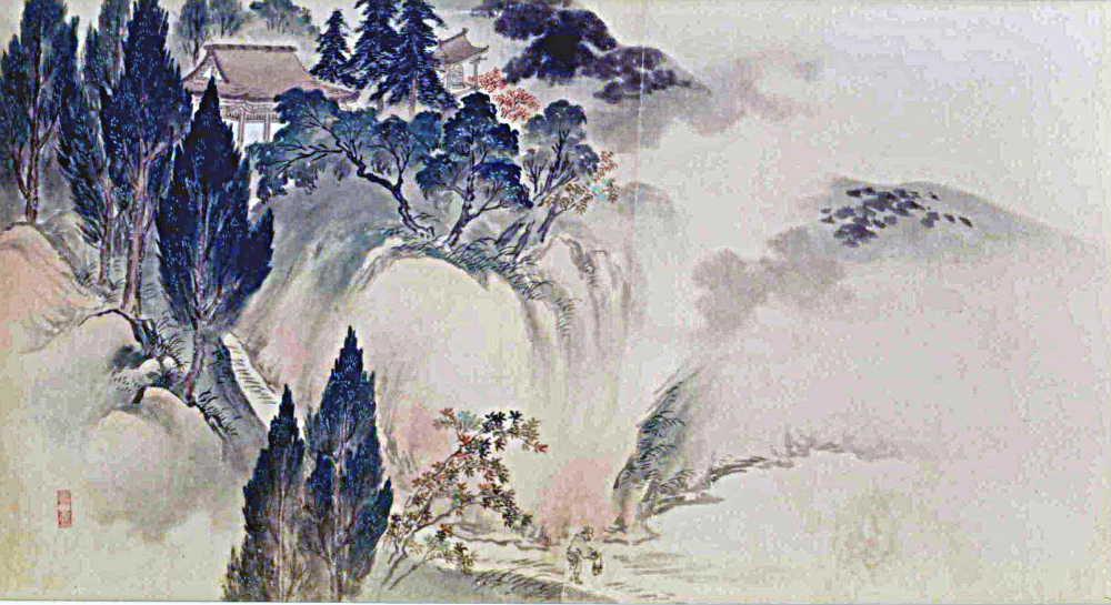 写真と絵の２つの画像をアップしました　１枚は先日撮った写真でもう一枚は上杉鷹山公が描かせた「丹泉八勝詩画」と名付けられた巻物におさめられてる絵です　江戸時代の赤湯赤湯の風景を描いた８枚の絵に上杉家の６人の家臣が漢詩を添えています　その中の１枚に「洞松寺（とうしょうじ）」があります　この寺は現在の東正寺で江戸時代と変わらずそのままの風景を撮ることができました　丹泉八勝詩画をもとに「鷹山公が愛した赤湯温泉」と題する１７分ほどの映像作品をつくりました　なんとこの作品が置賜地区自作視聴覚教材コンクールで特選となりました