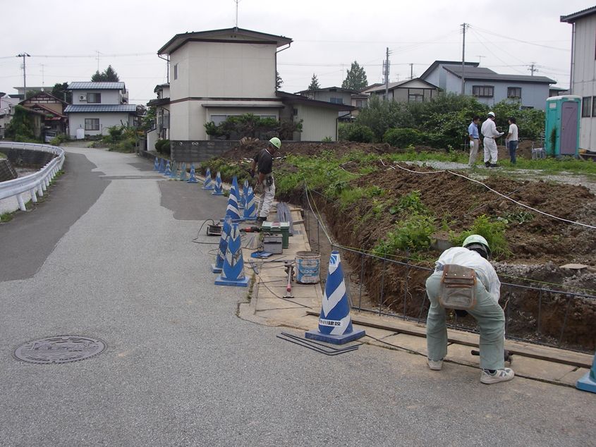 河北町 Ｍ様邸-02 擁壁工事