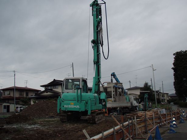 河北町 Ｍ様邸-04 地盤改良工事