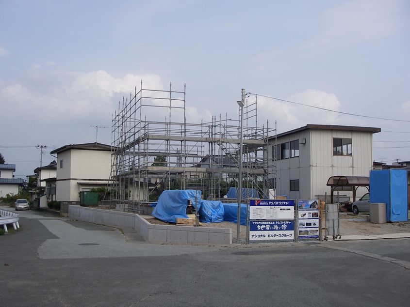 河北町 Ｍ様邸-8 翌日の建方に備えて・・・