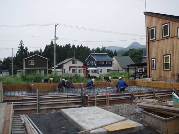 山形市 Ｗ２様邸-01 基礎工事中