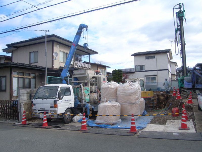 山形市 Y.Ｓ様邸-09 地盤改良① 『長期優良住宅普及促進事業現場』