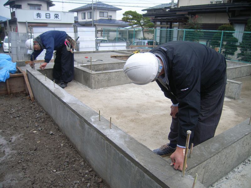 山形市 Y.Ｓ様邸-18 土台敷込準備  『長期優良住宅普及促進事業現場』