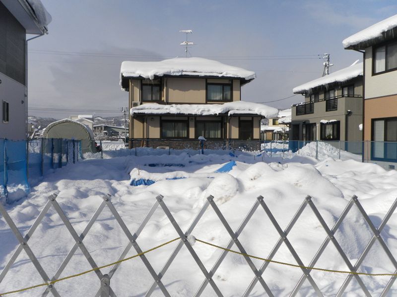 河北町 Ｗ様邸-10 あの雪の日の写真です。