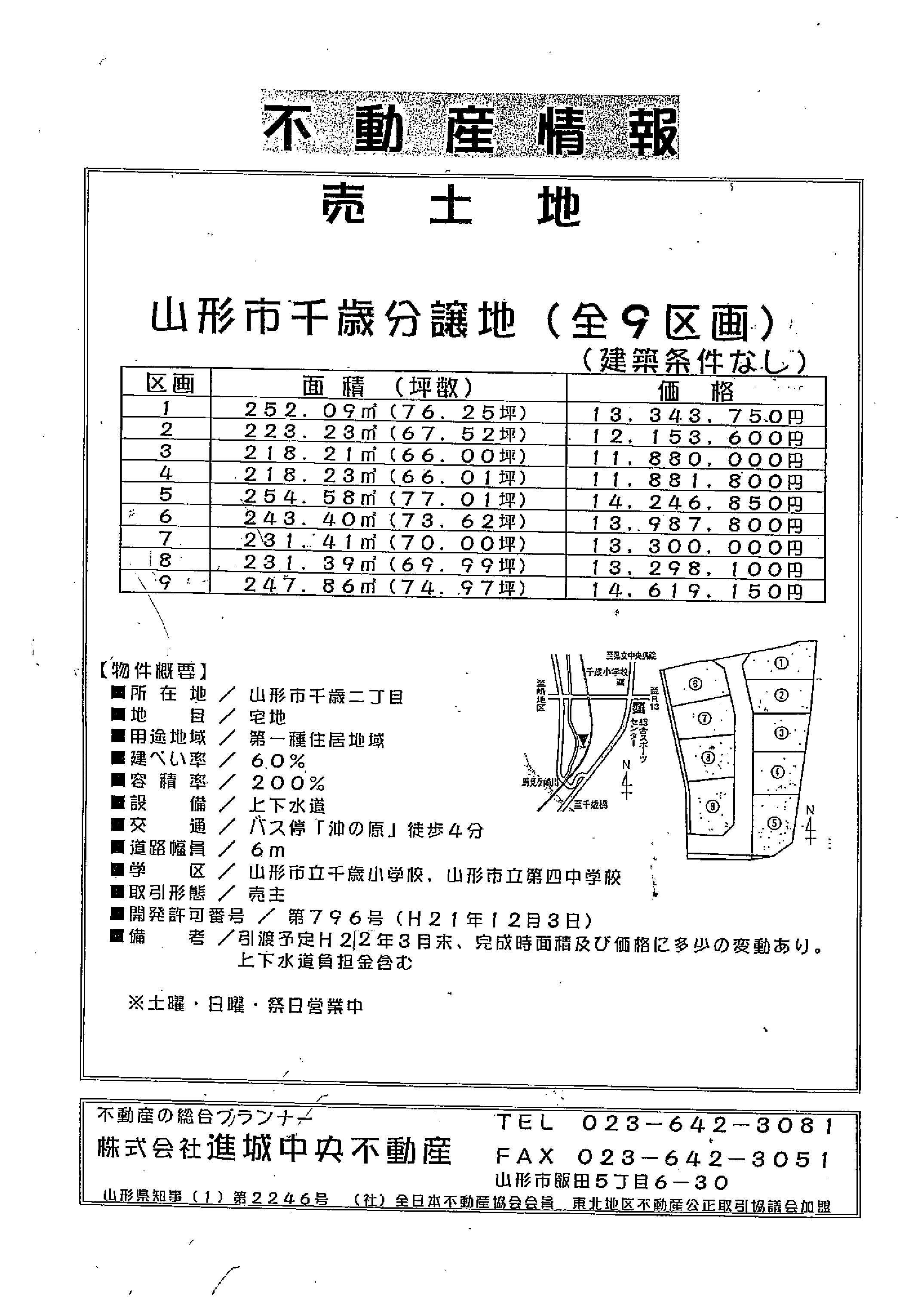 ◎千歳分譲地情報◎