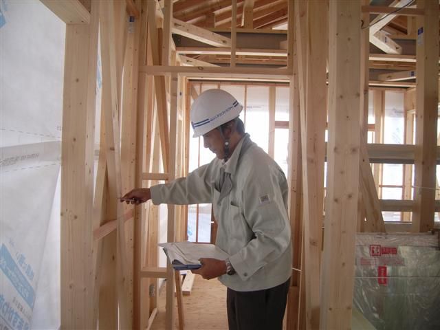 山形市 ＫＩ様邸新築工事 13 構造検査 『ﾃｸﾉｽﾄﾗｸﾁｬｰで建てる長期優良住宅』