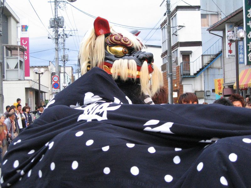 今週末の長井の神社例大祭（黒獅子）