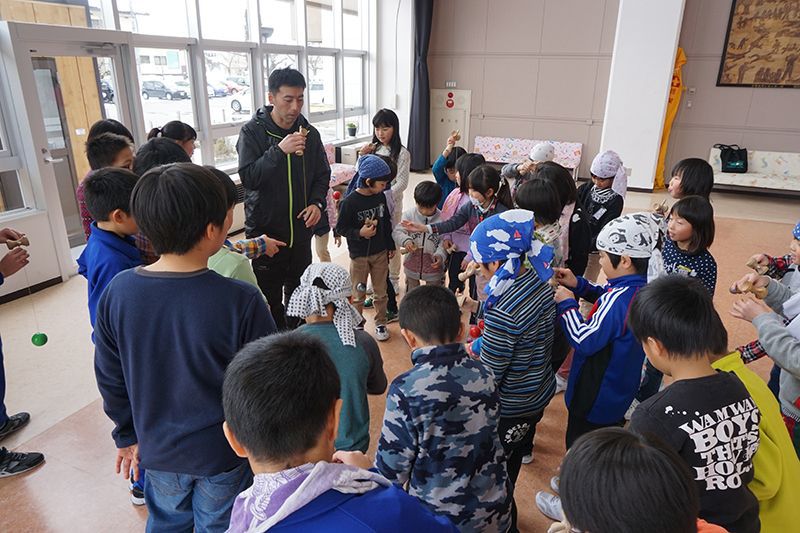 けん玉世界記録挑戦に向けた事前練習会 in豊田小学校