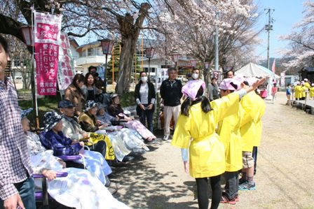 伊佐沢の久保桜で「桜っ子ガイド」がご案内！（4月25日）