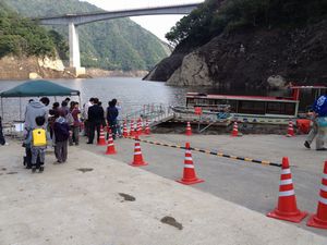 長井ダム遊覧船　百秋湖めぐりにたくさんの方がお越しくださいました。
