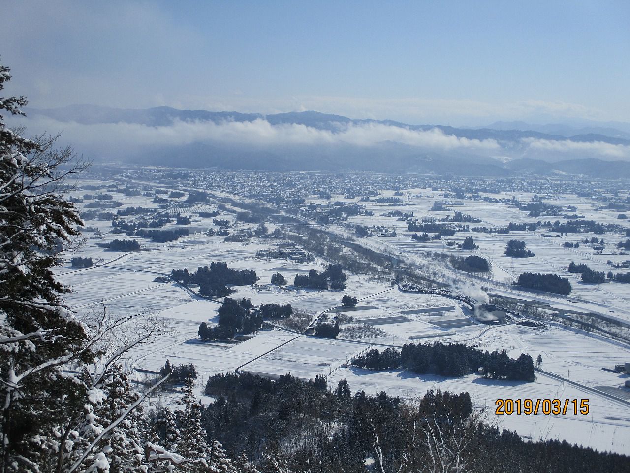 雪景色の長井～ひのき峰方面から～