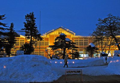 【長井小学校ライトアップ点灯式は大雪のため中止です】