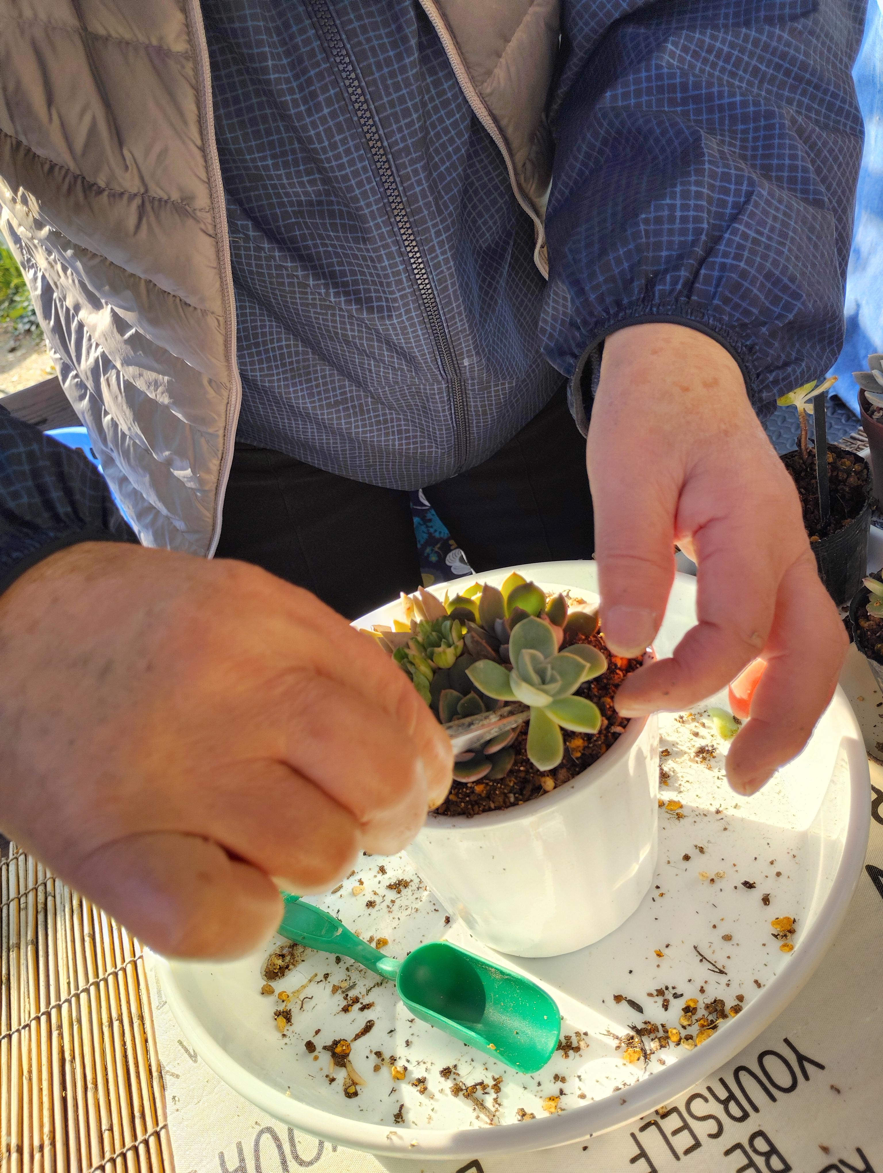 寄せ植え教室最終日