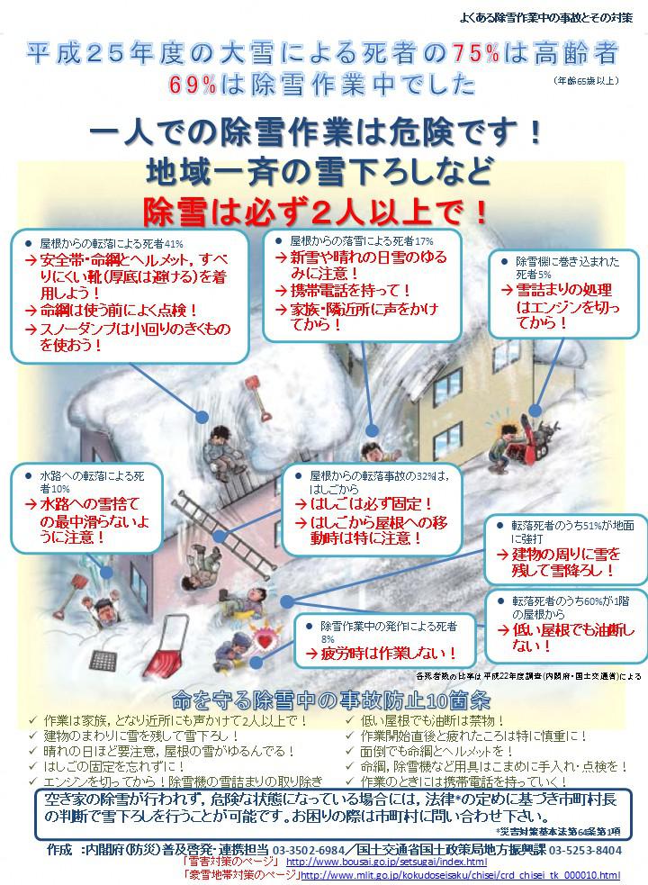 除雪作業時の事故にご注意ください!