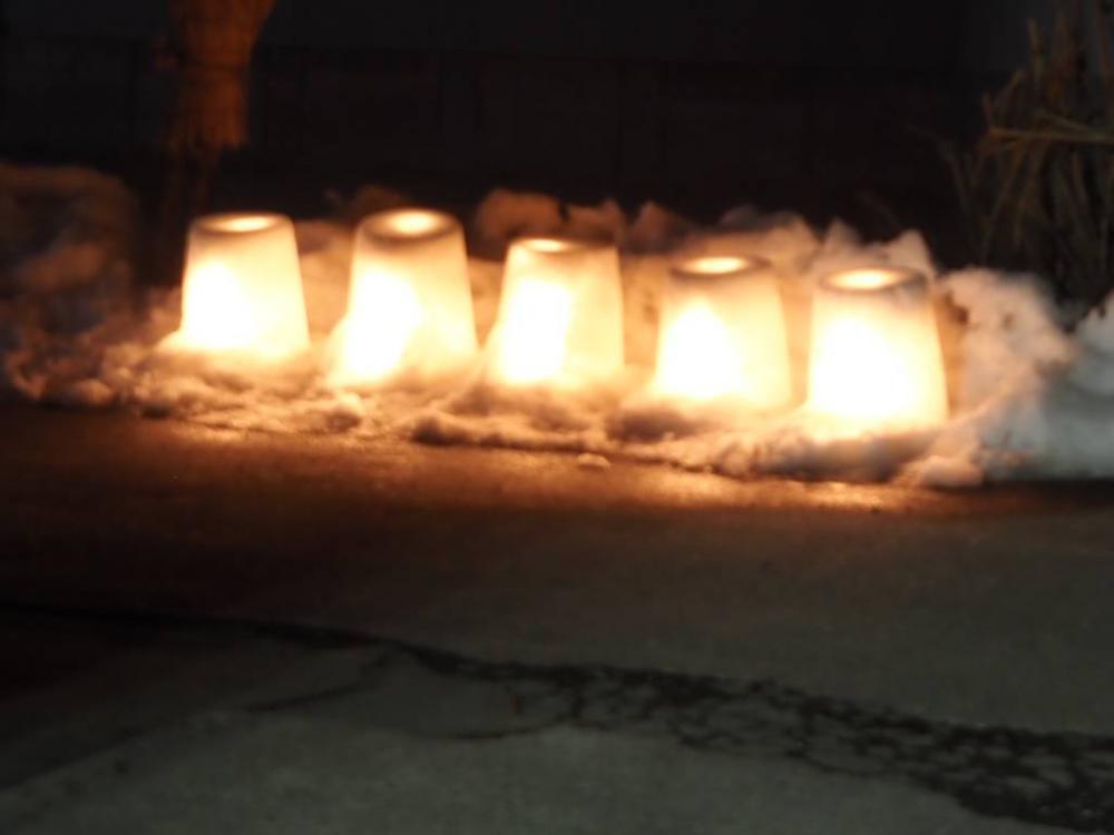 雪灯籠交通安全祈願 1