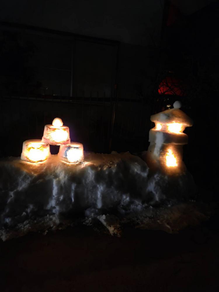 雪灯籠交通安全祈願 3